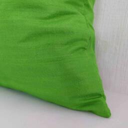 Mint & Green Color Block Raw Silk Pillow Cover-Silk Cushion Cover-Decorative Throw - thumbnail 2