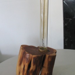 Table Lamp- Desk Bedside Entry Wooden Boho Edison Cedar Wood- Modern Lighting- Home Decor- One Of A Kind - thumbnail 2