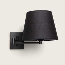 Pilar - Black Modern Reading Lampshade Articulated Bedside Light Wall Sconce Swing Lighting Bedroom - thumbnail 4