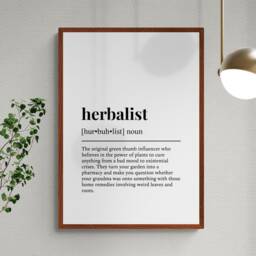 Herbalist Funny Definition Spiritual Job Gift Wall Art Print - thumbnail 2
