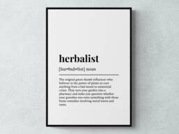 Herbalist Funny Definition Spiritual Job Gift Wall Art Print - thumbnail 1