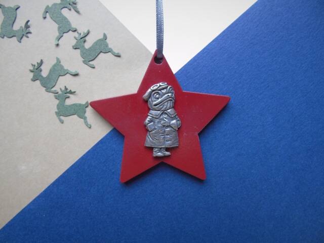 Mr Toad Christmas Decoration - Wind in The Willows Ornament Woodland Animal Handmade - image 1