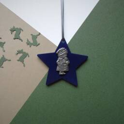 Mr Toad Christmas Decoration - Wind in The Willows Ornament Woodland Animal Handmade - thumbnail 3