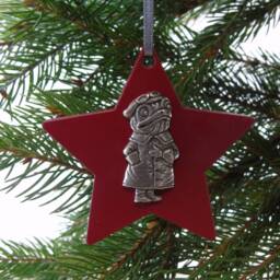 Mr Toad Christmas Decoration - Wind in The Willows Ornament Woodland Animal Handmade - thumbnail 2