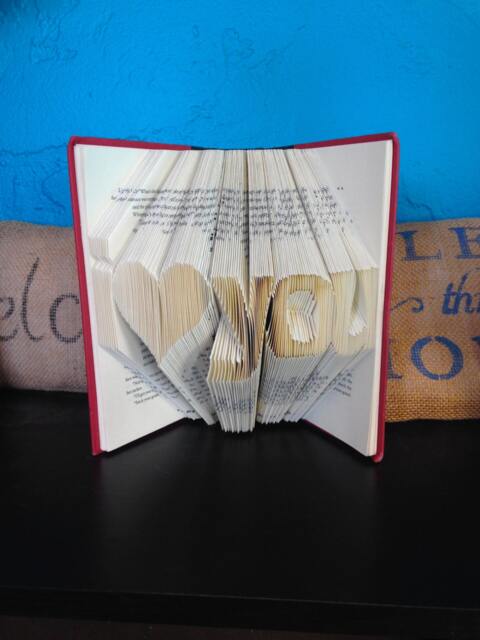 I Love You Folded Book - Christmas Gift Birthday Husband Paper Anniversary Valentine's Day Book Lover Valentines