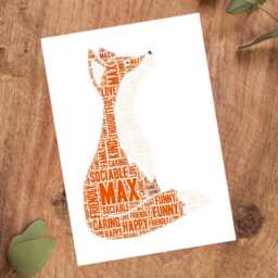 Personalised Fox Print - Woodland Animal Word Wall Art Childrens Nursery, Kids Birthday Gifts For Him, Her, Men, Women, Girls, Boys - thumbnail 3