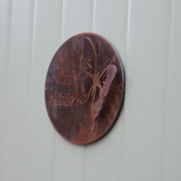 Personalized Rusty Metal Butterfly Garden Sign, Wall Decor - thumbnail 2