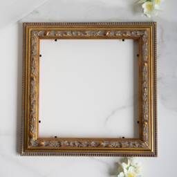 20x20 cm Wood Vintage Style Gold Leaf Frame Ornate Belle Epoque Frame - 8x8 In - thumbnail 1