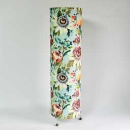 Handmade Tall Velvet Floor Lamp. Floral Paradise Design Large Statement Lighting - thumbnail 3