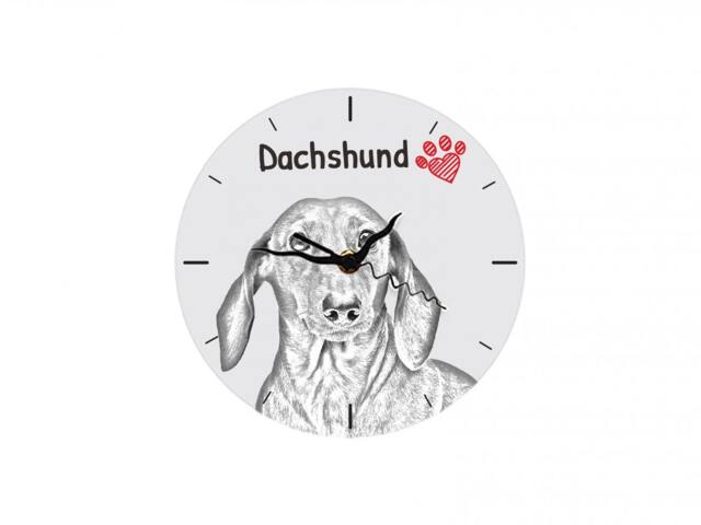 Dachshund, Free Standing Mdf Floor Clock With An Image Of A Dog - image 1