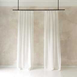 Sheer Linen Curtains, Pinch Pleat Curtains For Living Room, Lightweight Window Treatments - thumbnail 2