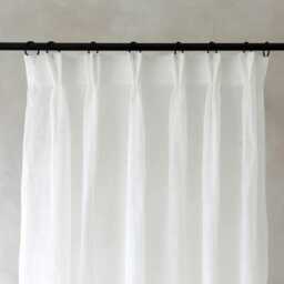 Sheer Linen Curtains, Pinch Pleat Curtains For Living Room, Lightweight Window Treatments - thumbnail 3