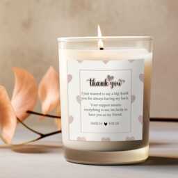 Personalised Thank You Scented Candle With Your Own Text, Gift For Her, Soul Sister Candle, Best Friend - thumbnail 4