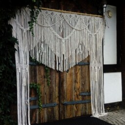 Extra Large Macrame Wedding Backdrop, Boho Photo Zone Curtain - thumbnail 4
