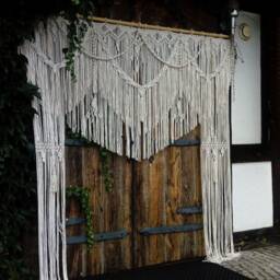 Extra Large Macrame Wedding Backdrop, Boho Photo Zone Curtain - thumbnail 3