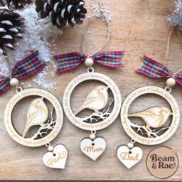 Robins Appear When Loved Ones Are Near Tree Decoration - Personalised Ornament Xmas Christmas - thumbnail 1