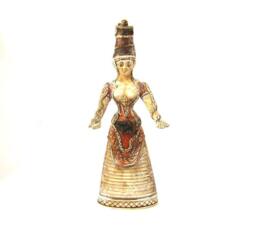 Minoan Goddess Of Snakes , Crete Statuette Mother Statue , Crete Civilization - thumbnail 1