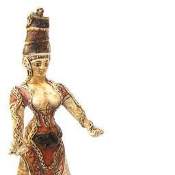 Minoan Goddess Of Snakes , Crete Statuette Mother Statue , Crete Civilization - thumbnail 3