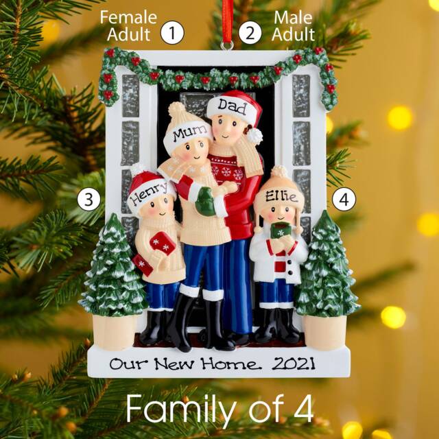 Personalised Family Christmas Xmas Tree Decoration Ornament - Farmhouse - image 1