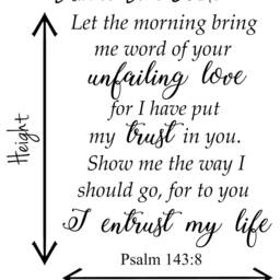 Psalm 143 V 8 Bible Verse Quote Vinyl Wall Art Sticker Decal Mural. Home, Church, School Decor. Wall. Unfailing Love - thumbnail 3
