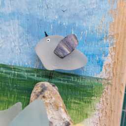 Handmade Seagull Wall Art Reclaimed Wood, Driftwood & Beach Finds Coastal Decor - thumbnail 4