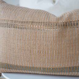 Gray Brown Tribal Hemp Hand Woven Natural Dye Color Pillow Cover - thumbnail 2