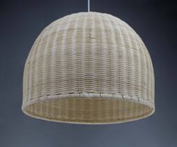 Handwoven Rattan Pendant Light, Bell-Shaped Chandelier