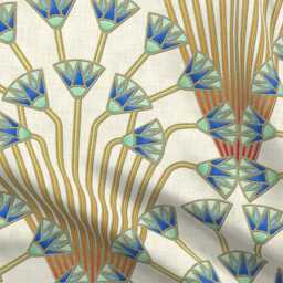 Art Deco Sheets - Papyrus Flowers Light By Analinea Egyptian Flower Neutral Gold Cotton Sateen Sheet Set Bedding Spoonflower - thumbnail 4