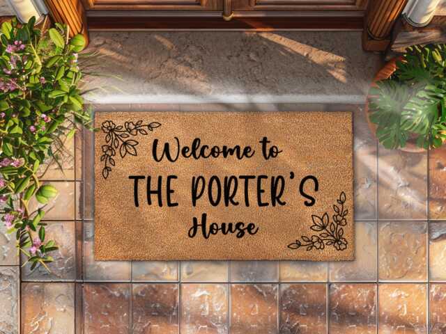 Custom Surname Doormat - Personalised Front Door Mat - image 1