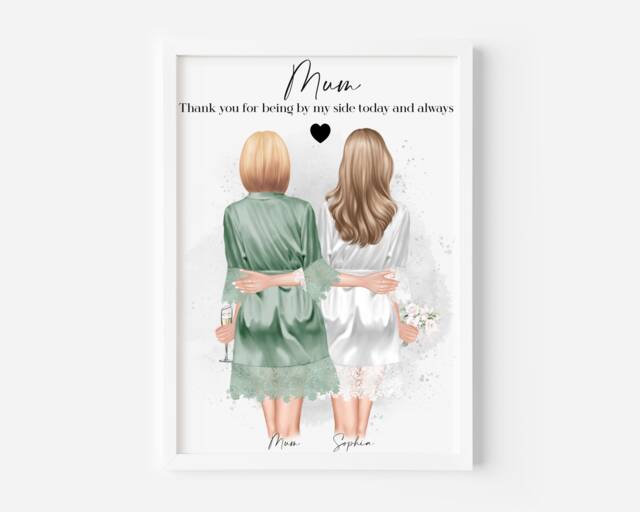 Personalised Mother Of The Bride Print, Gift, Thank You Mum & Print, Mum Gift - image 1