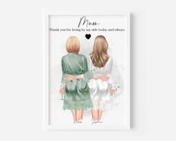 Personalised Mother Of The Bride Print, Gift, Thank You Mum & Print, Mum Gift - thumbnail 1