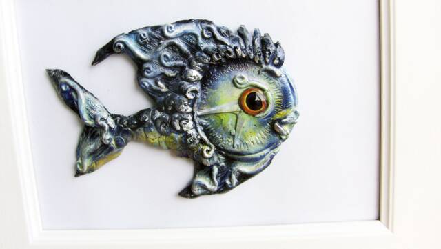 Magic Fish. Children's Room Decor. Baby Animal. Nursery Wall Sculpture. 3D Decor. Bright Time Fish. Installation For Kids - image 1