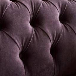 British Handmade 1.5 Seater Aubergine Textured Velvet Chesterfield Snuggle Chair, Armchair - thumbnail 4