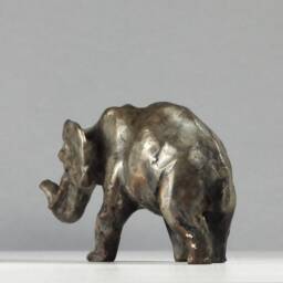 Tiny Giant Iv, Bronze Elephant Sculpture Hand-Cast Miniature Art By Kindrie Grove - thumbnail 3