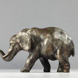 Tiny Giant Iv, Bronze Elephant Sculpture Hand-Cast Miniature Art By Kindrie Grove - thumbnail 2