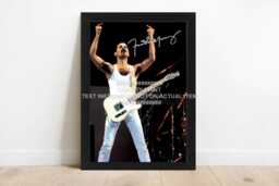 Freddie Mercury Signed Printed Autograph Print Photo Framed Option Queen - thumbnail 1