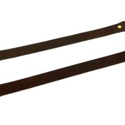 Handmade Italian Leather Curtain Tie Backs With Gold Rings & Decorative Wall Hooks Holdbacks Scandi Hardware Shower Ties - thumbnail 4