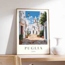 Puglia Italy Travel Poster Southern Charm Wall Art - thumbnail 1