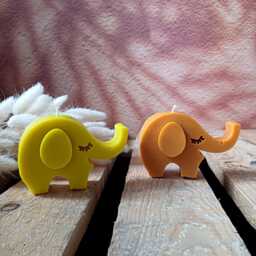 Handcrafted Elephant Candle Eco-Friendly Soy & Beeswax Home Decor - thumbnail 3