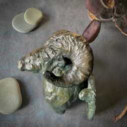 Cast Bronze Ram's Head Door Knocker Wildlife Home Decor By Kindrie Grove - thumbnail 3