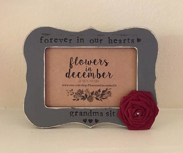 Personalized Memorial Picture Frame Hand-Painted Sympathy Gift - image 1