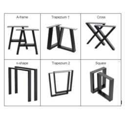 Small Wooden Desk For Home Office Study Solid Wood & Steel Legs - thumbnail 4