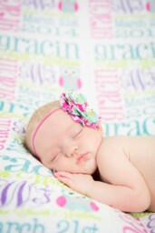 Baby Name Blanket, Monogram Newborn Swaddle Blanket , Handmade Shower Gift, Personalized Receiving Boy Girl - thumbnail 1