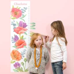 Poppy Mix Growth Chart - Personalized Peel-And-stick Wall Decals Mej - thumbnail 4