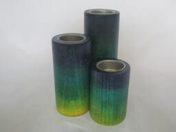 3 Colour Fade Tulip Wood Handmade Tealight Candle Holder