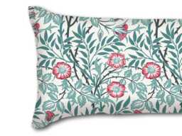 Handmade William Morris, Sweet Briar - Teal Draught Excluder, Heavy Pebble-Filled, Made To Order