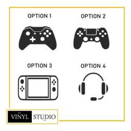 Gaming Controller Wall Decals - Teen Room Decor Easy Peel & Stick Vinyl Art Matte Finish Various Colours - thumbnail 2