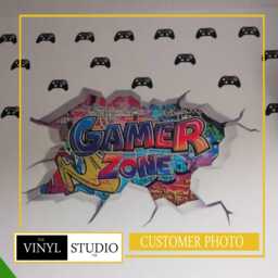 Gaming Controller Wall Decals - Teen Room Decor Easy Peel & Stick Vinyl Art Matte Finish Various Colours - thumbnail 4