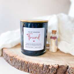 Best Friend Scented Candle Free Mini Matches Jar Gift For Birthday Friendship Thank You Vegan Handmade To My Amazing - thumbnail 3