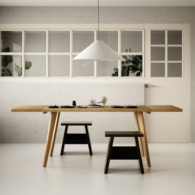 Extendable Solid Oak Dining Table - Handcrafted & Customisable Oakwell Collection - image 1